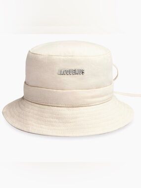 Jacquemus off white Bucket Hat with Logo